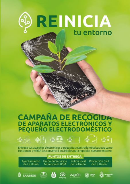El Ayuntamiento de La Unión reciclará aparatos electrónicos que canjeará por nuevos árboles para la Sierra Minera