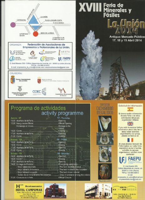 Presentada la XVIII Feria de Minerales y Fósiles de La Unión