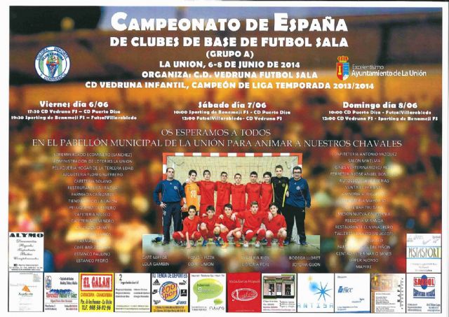 La Unión, sede de la fase previa del campeonato de España infantil de futbol sala