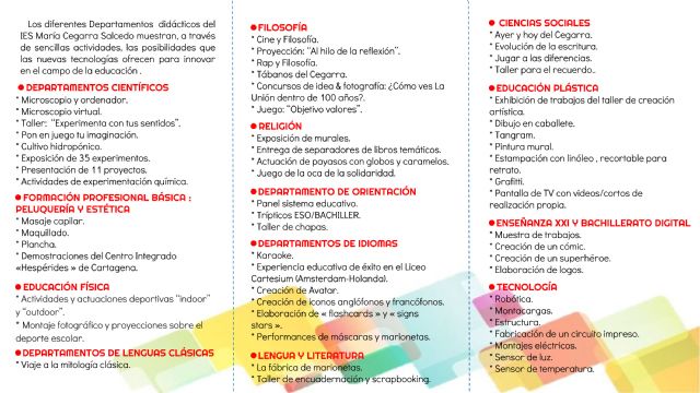 Inauguradas las II jornadas de puertas abiertas del IES María Cegarra