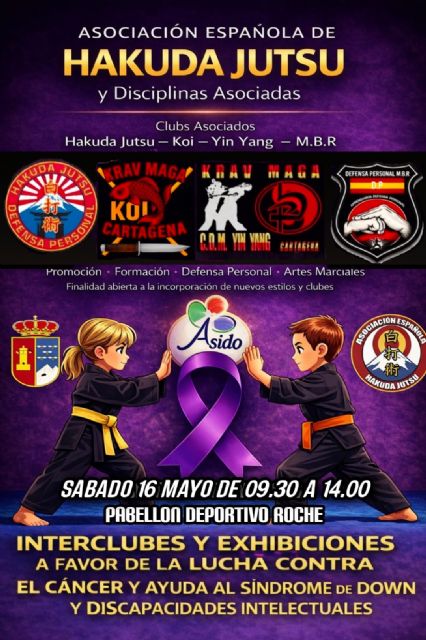 Presentado el cartel del evento solidario de hakuda jutsu a favor de la aecc y asido