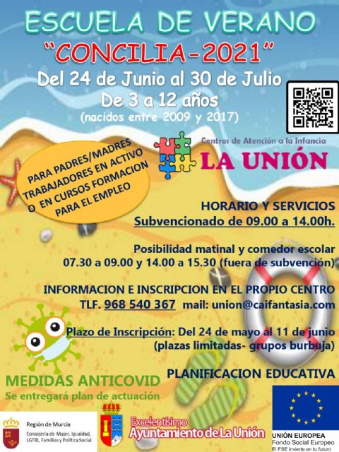 El Ayuntamiento oferta una Escuela de Verano de conciliación para padres y madres trabajadores