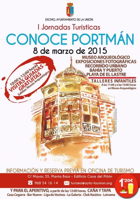 El domingo comienzan las  i jornadas turísticas 'conoce Portmán'