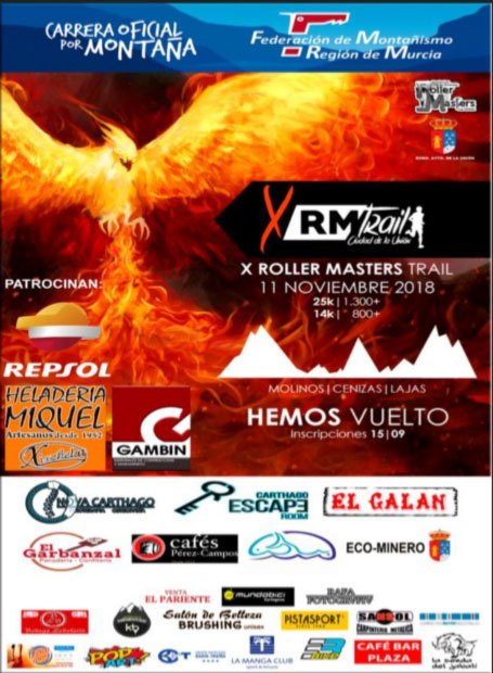La X edición de la “Roller Masters Trail Ciudad de La Unión” tendrá lugar el próximo 11 de noviembre
