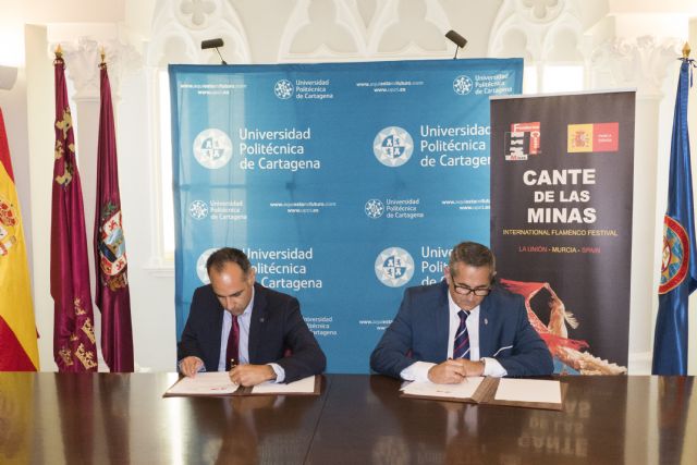 'La Fundación Cante de las Minas y la UPCT firman un convenio para la puesta en marcha de proyectos de innovación tecnológica'