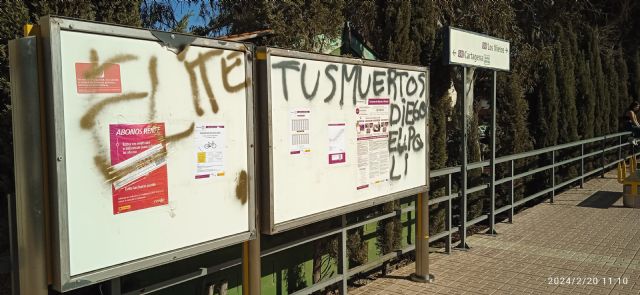 Los carlistas piden medidas para evitar el vandalismo en la Estaci贸n de Tren de la Uni贸n